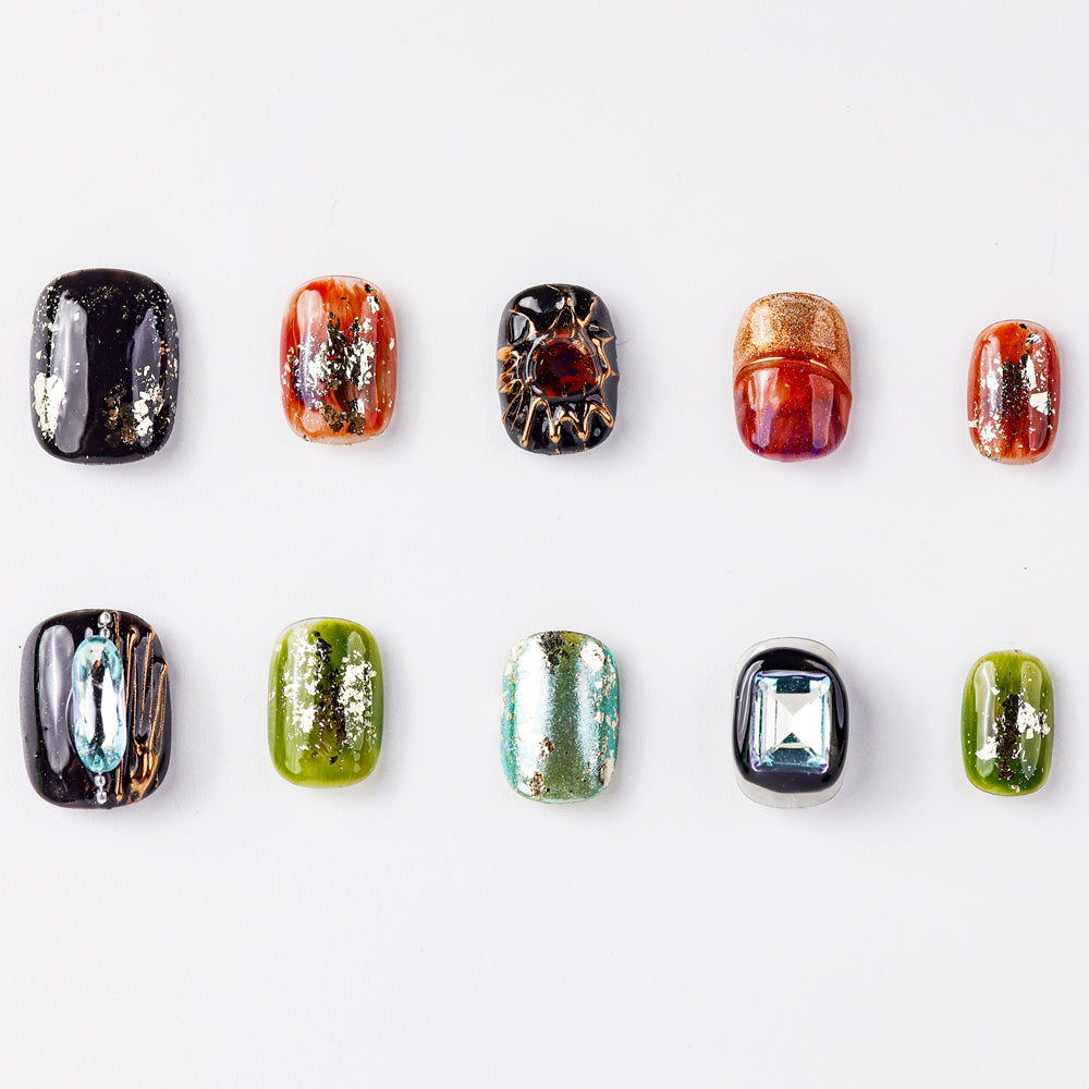 Tokyo Museum Wilderness Natural Press-On Nails - Handcrafted, Reusable & Durable Luxury Press-On Nails